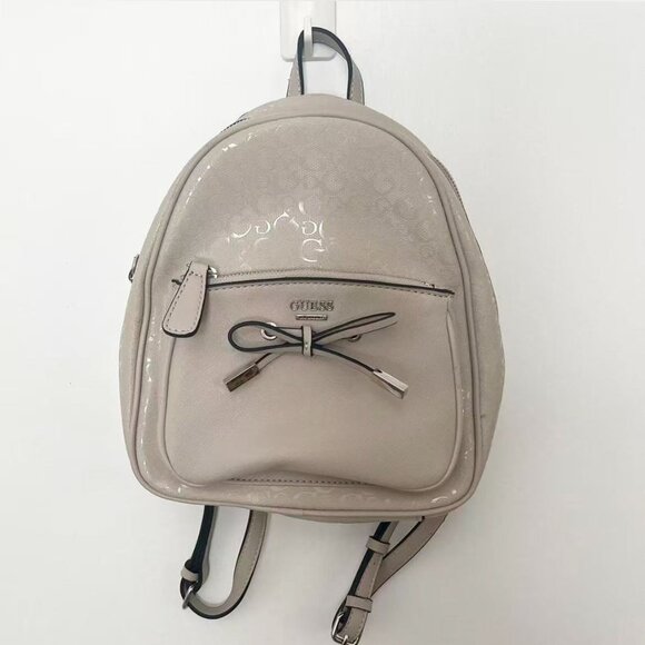 GUESS Los Angeles Dusty Mauve Medium Backpack Purse With Bow - Picture 1 of 8
